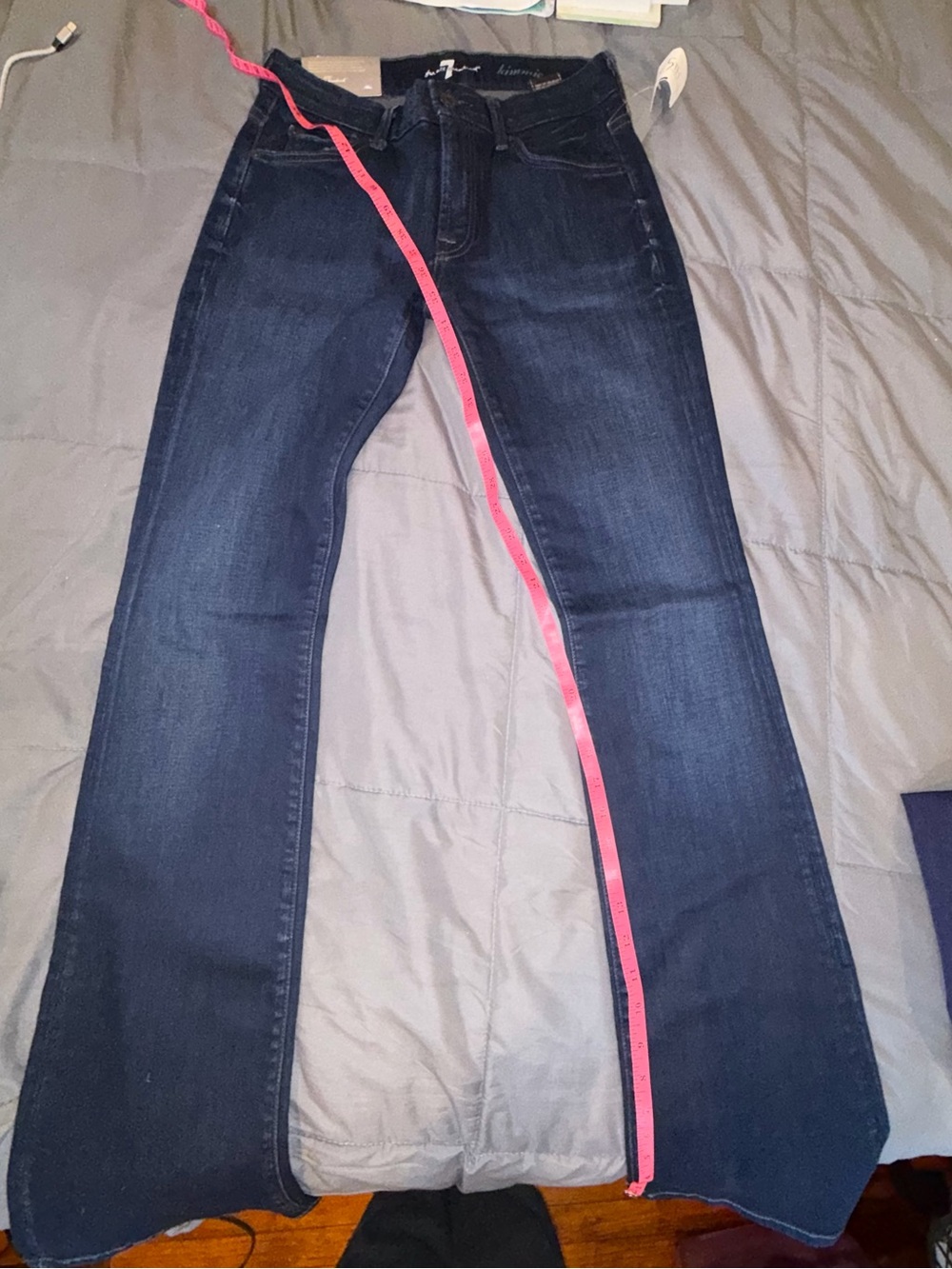 NWT 7 For All Mankind Kimmie Sexy & Curvy Bootcut Jeans Size 27 Dark Wash - Picture 6 of 9